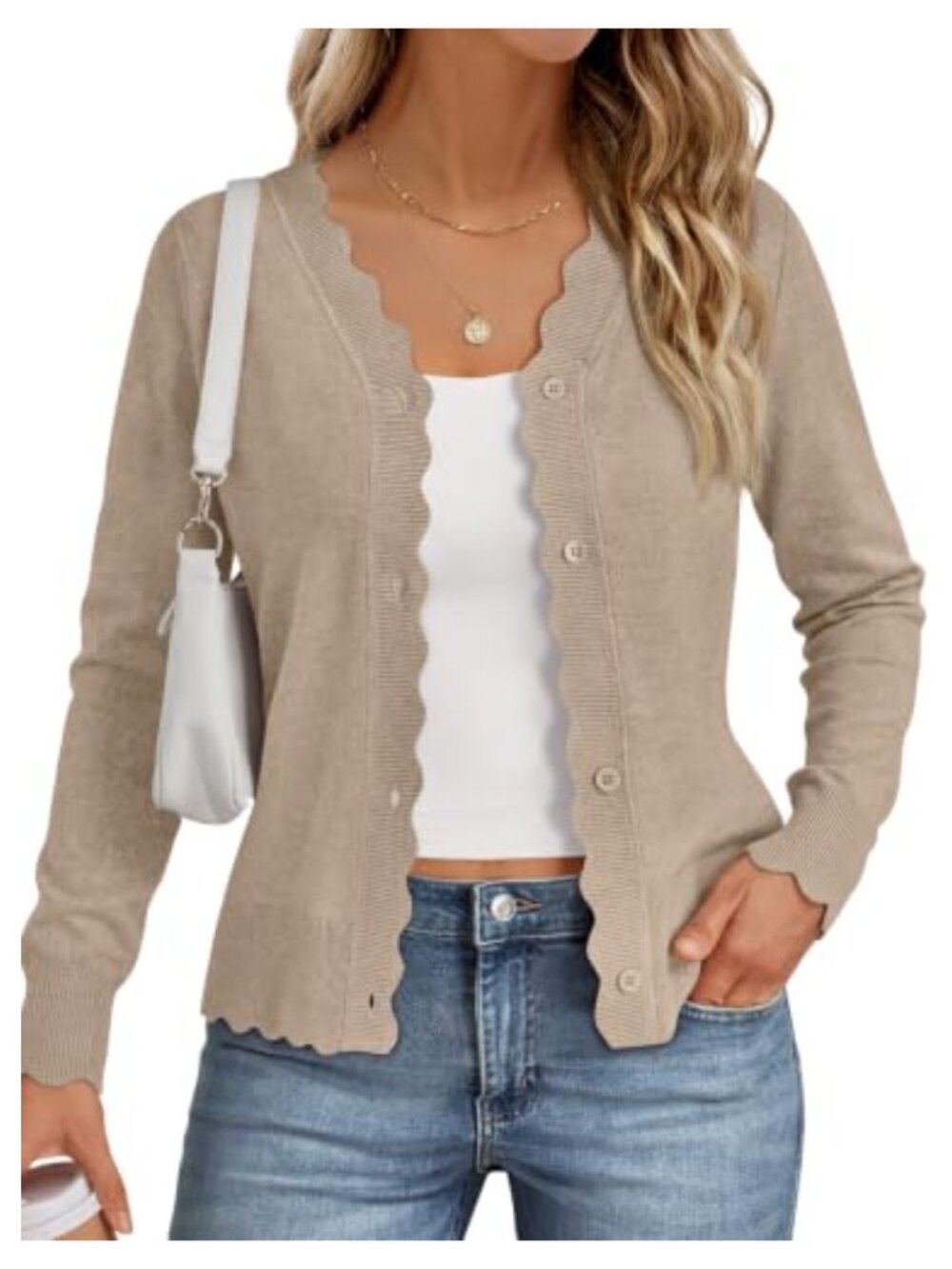 LILLUSORY Womens Lightweight Cardigan Long Sleeve V-Neck Knit Sweater